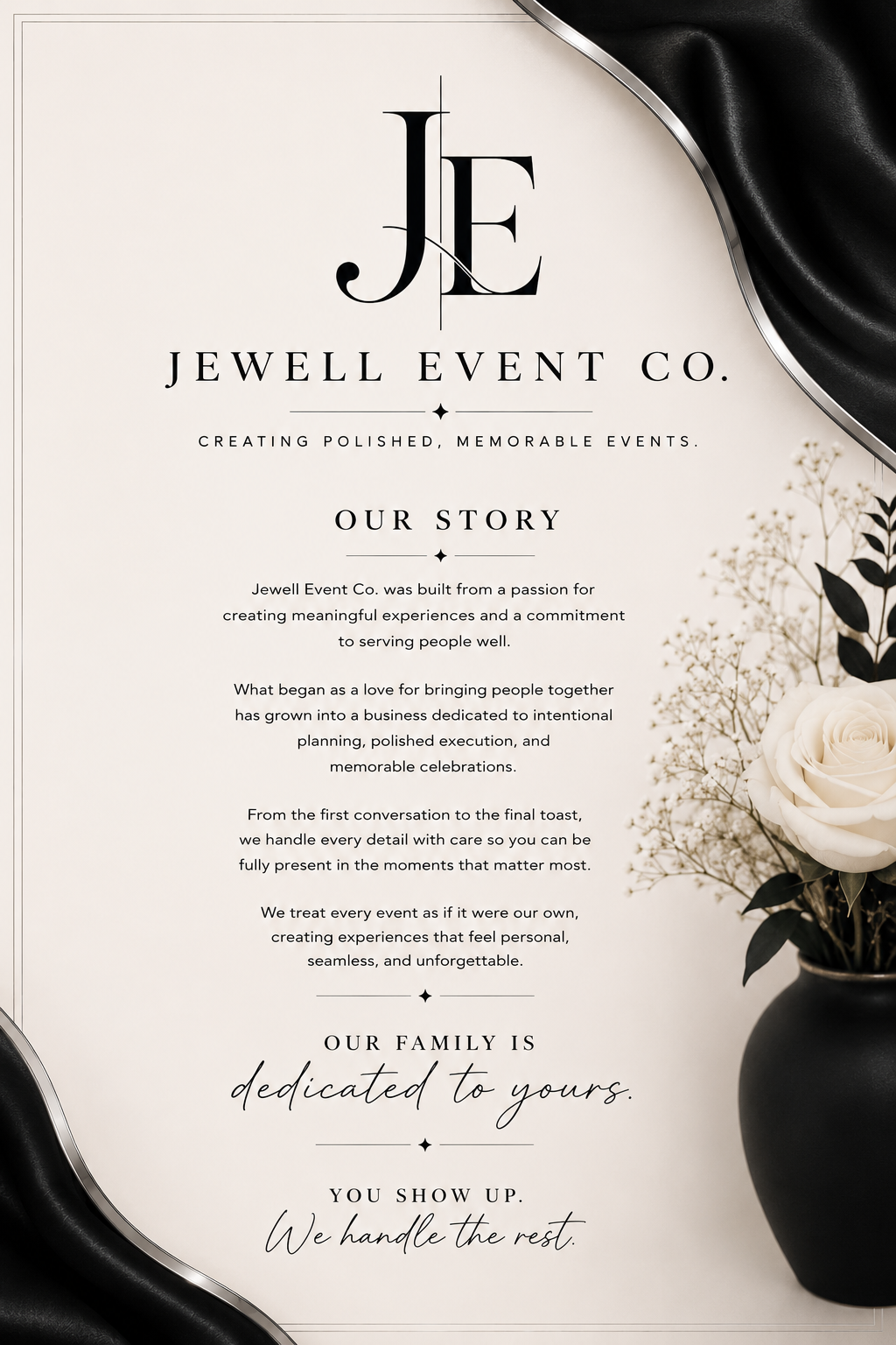Jewell Event Co. about page wedding image